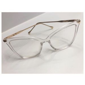 Clear Frames Gold Accent